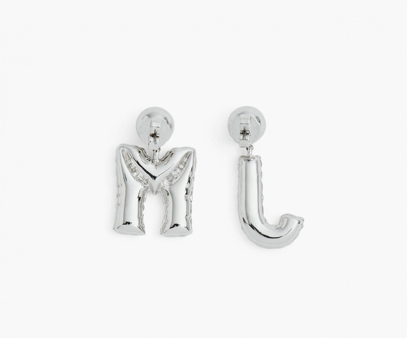 Marc Jacobs The Mj Balloon Earrings Silver | Australia_MJ10150