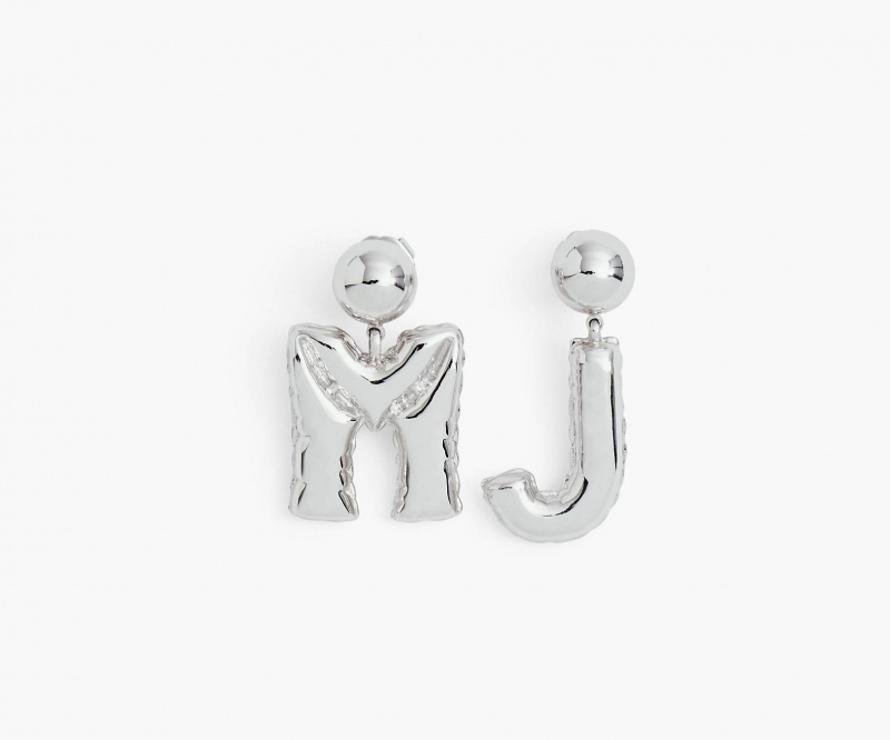 Marc Jacobs The Mj Balloon Earrings Silver | Australia_MJ10150