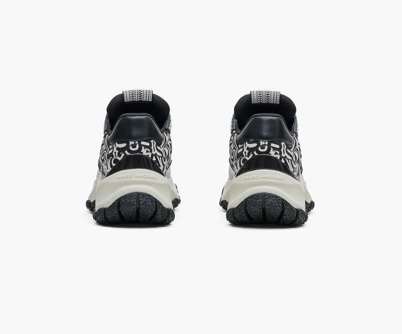 Marc Jacobs The Monogram Lazy Runner Sneakers Black / White | Australia_MJ21794