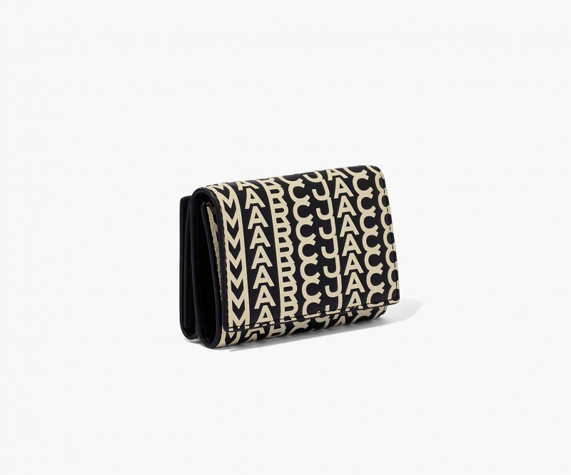 Marc Jacobs The Monogram Medium Trifold Wallets Black / White | Australia_MJ77345