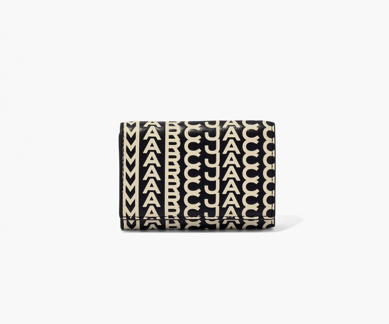 Marc Jacobs The Monogram Medium Trifold Wallets Black / White | Australia_MJ77345