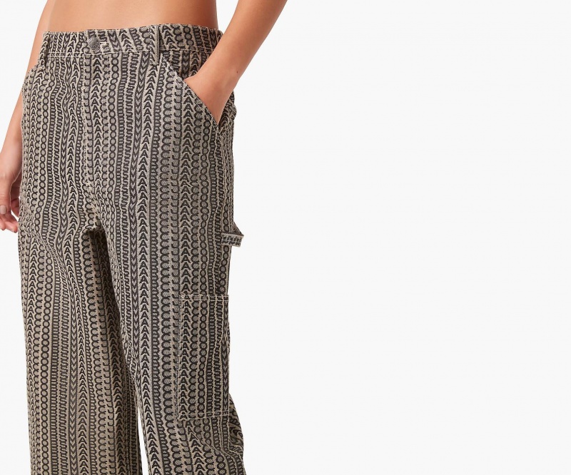 Marc Jacobs The Monogram Painters Pants Bottoms Beige Multicolor | Australia_MJ87417