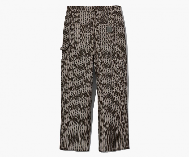 Marc Jacobs The Monogram Painters Pants Bottoms Beige Multicolor | Australia_MJ87417