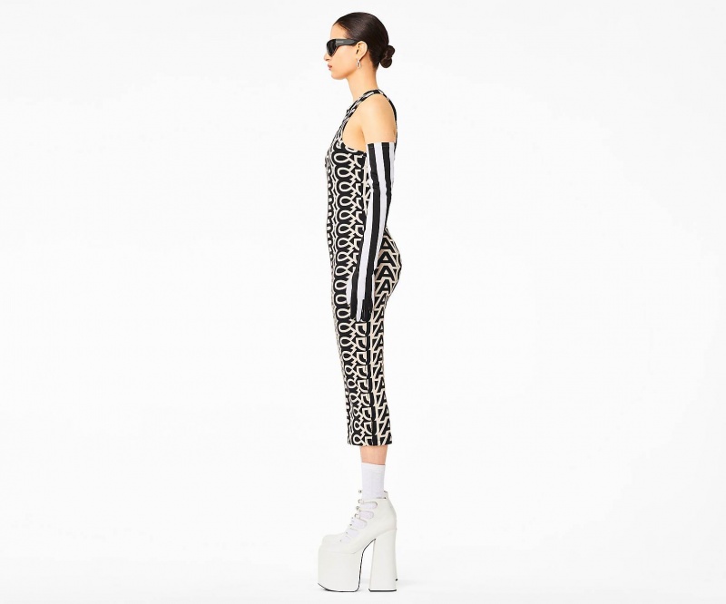 Marc Jacobs The Monogram Racer Rib Dress Black / White | Australia_MJ91786