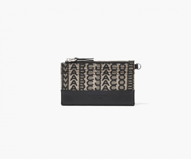 Marc Jacobs The Monogram Top Zip Wallets Beige Multicolor | Australia_MJ79101