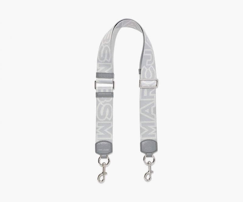 Marc Jacobs The Outline Logo Webbing Bag Strap Grey Multicolor | Australia_MJ31344