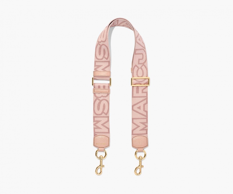 Marc Jacobs The Outline Logo Webbing Bag Strap Rose Multicolor | Australia_MJ49314