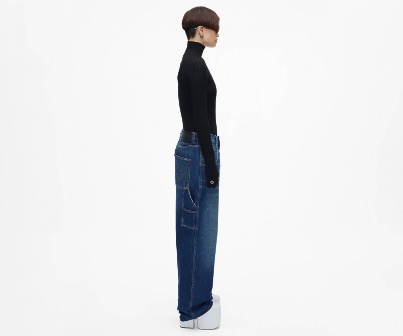 Marc Jacobs The Oversized Jeans Bottoms Indigo | Australia_MJ62636