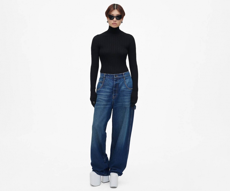 Marc Jacobs The Oversized Jeans Bottoms Indigo | Australia_MJ62636