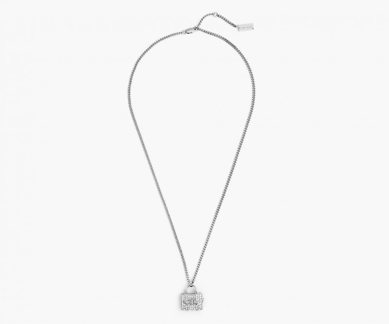 Marc Jacobs The Pave Tote Bag Necklaces Silver | Australia_MJ82404