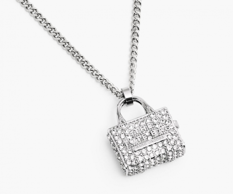 Marc Jacobs The Pave Tote Bag Necklaces Silver | Australia_MJ82404