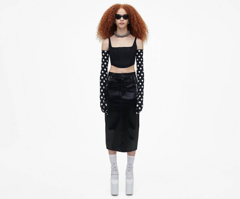 Marc Jacobs The Reflective Skirt Bottoms Black | Australia_MJ71961