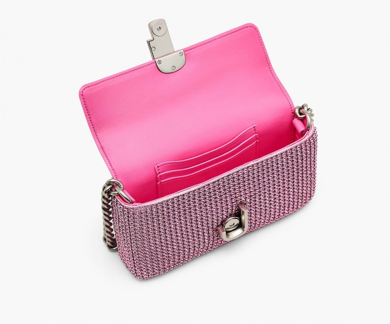 Marc Jacobs The Rhinestone J Marc Mini Shoulder Bags Pink | Australia_MJ61269