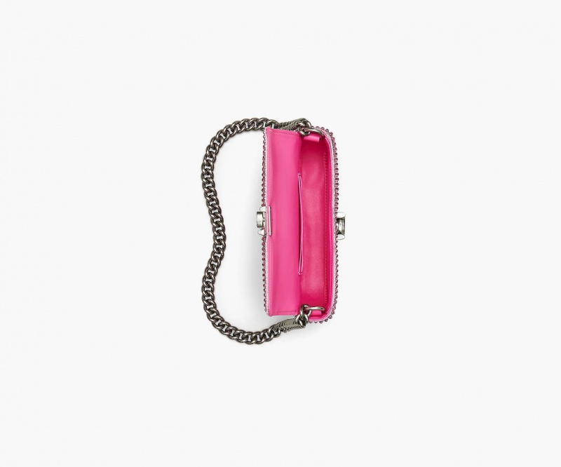 Marc Jacobs The Rhinestone J Marc Mini Shoulder Bags Pink | Australia_MJ61269