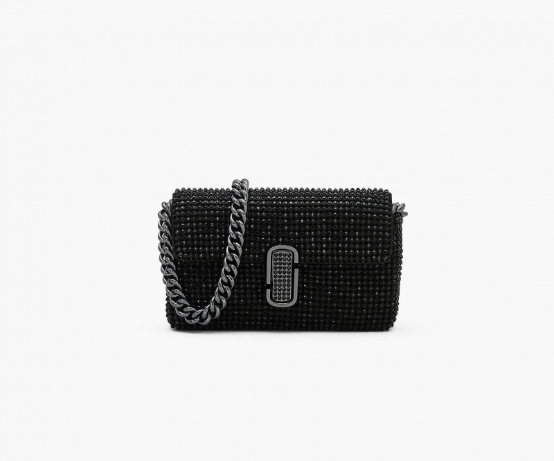 Marc Jacobs The Rhinestone J Marc Mini Shoulder Mini Bags Black | Australia_MJ42253