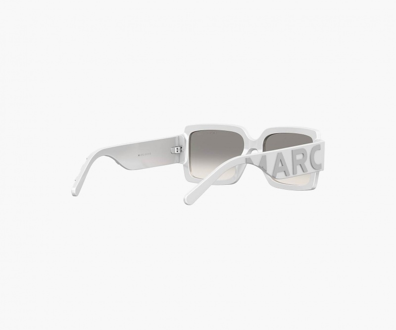 Marc Jacobs The Square Mirrored Sunglasses White / Grey | Australia_MJ93673