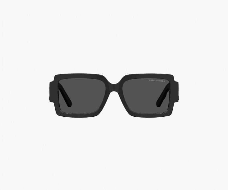 Marc Jacobs The Square Sunglasses Black / White | Australia_MJ66183