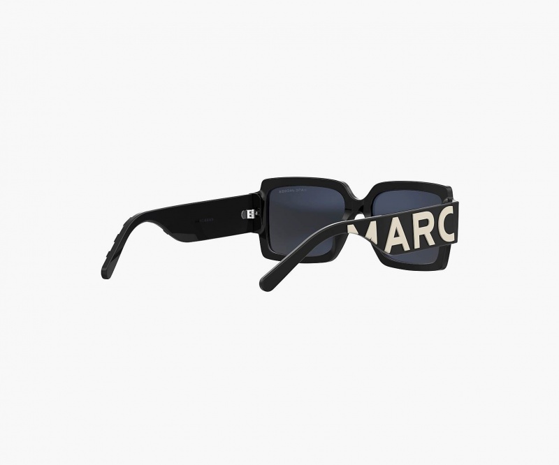 Marc Jacobs The Square Sunglasses Black / White | Australia_MJ66183