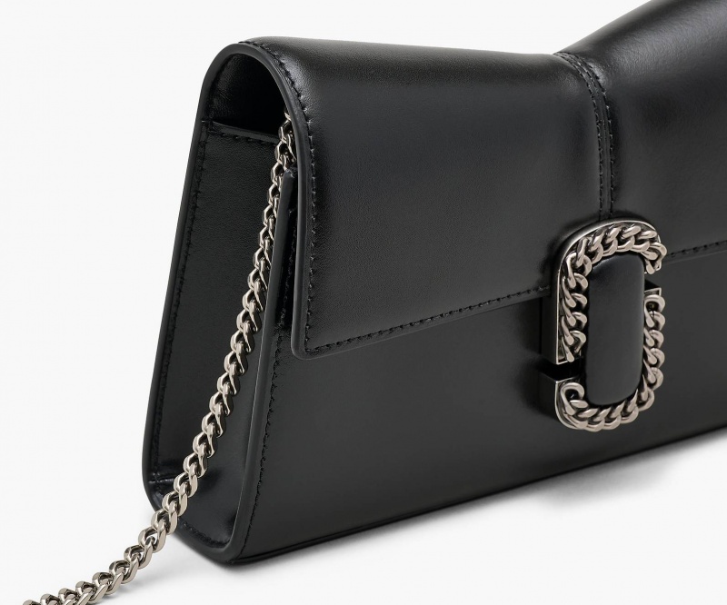 Marc Jacobs The St. Marc Chain Crossbody Bags Black / Silver | Australia_MJ69566