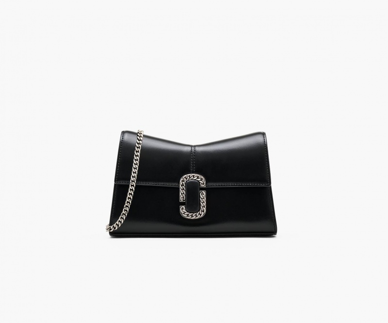 Marc Jacobs The St. Marc Chain Wallet Mini Bags Black / Silver | Australia_MJ87205