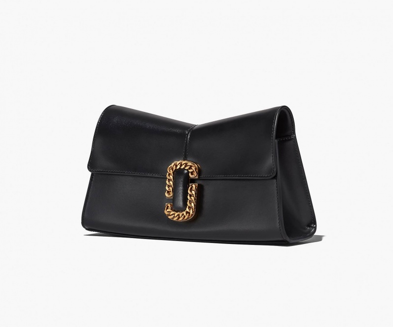 Marc Jacobs The St. Marc Convertible Clutch Shoulder Bags Black | Australia_MJ48261