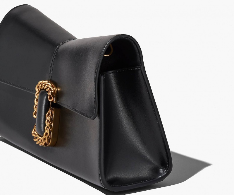 Marc Jacobs The St. Marc Convertible Clutch Shoulder Bags Black | Australia_MJ48261