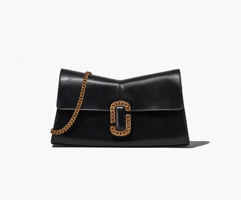 Marc Jacobs The St. Marc Convertible Clutch Shoulder Bags Black | Australia_MJ48261