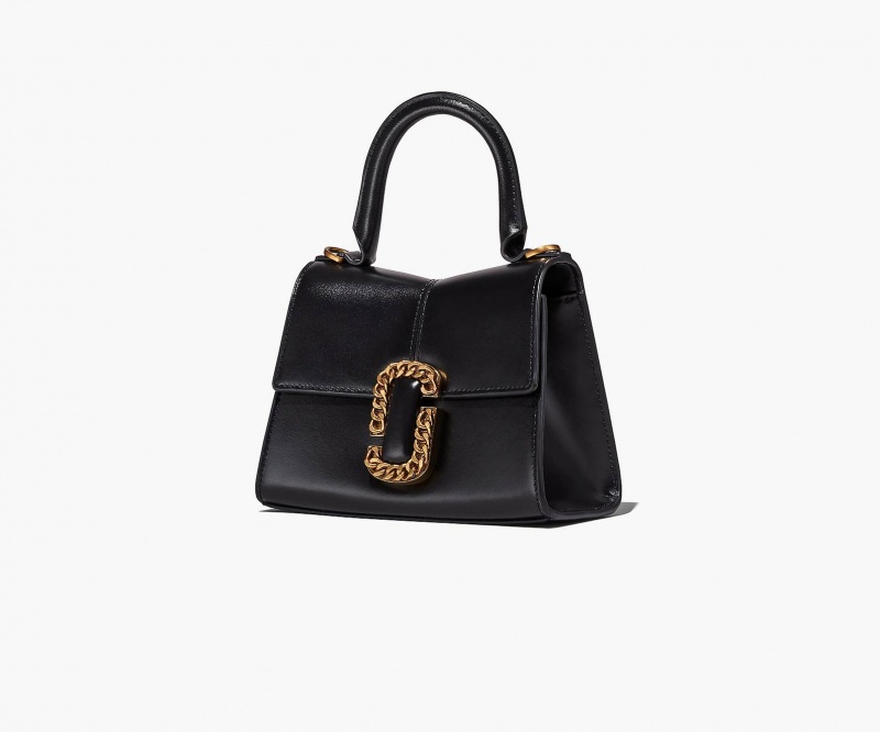 Marc Jacobs The St. Marc Mini Top Handbag Black | Australia_MJ35114