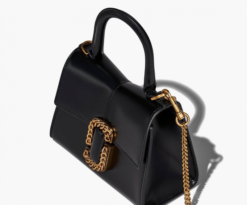 Marc Jacobs The St. Marc Mini Top Handbag Black | Australia_MJ35114