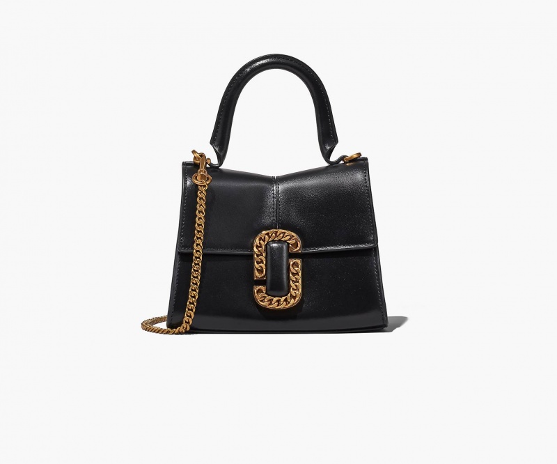 Marc Jacobs The St. Marc Mini Top Handbag Black | Australia_MJ35114