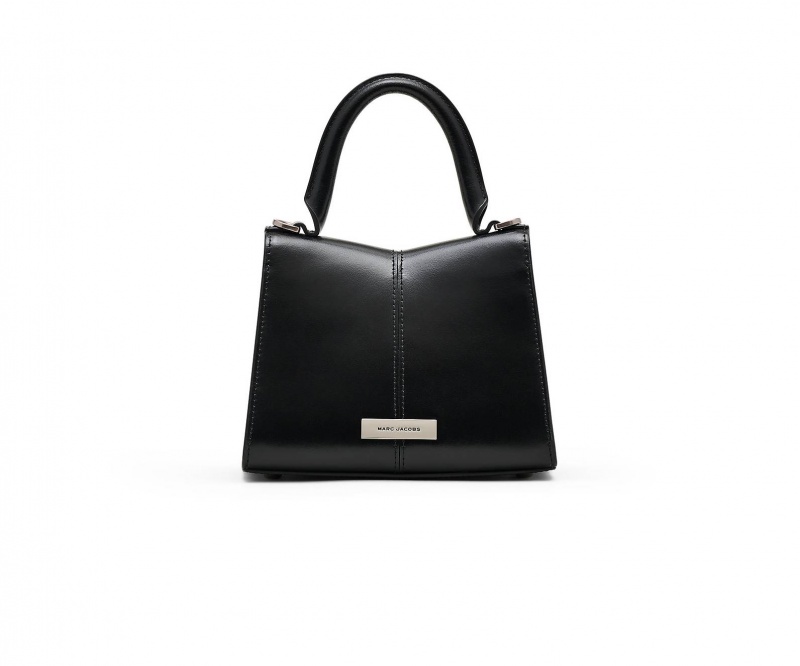 Marc Jacobs The St. Marc Mini Top Handbag Black / Silver | Australia_MJ19982