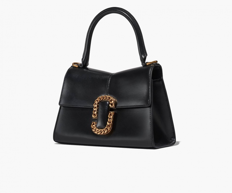 Marc Jacobs The St. Marc Top Handbag Black | Australia_MJ49256