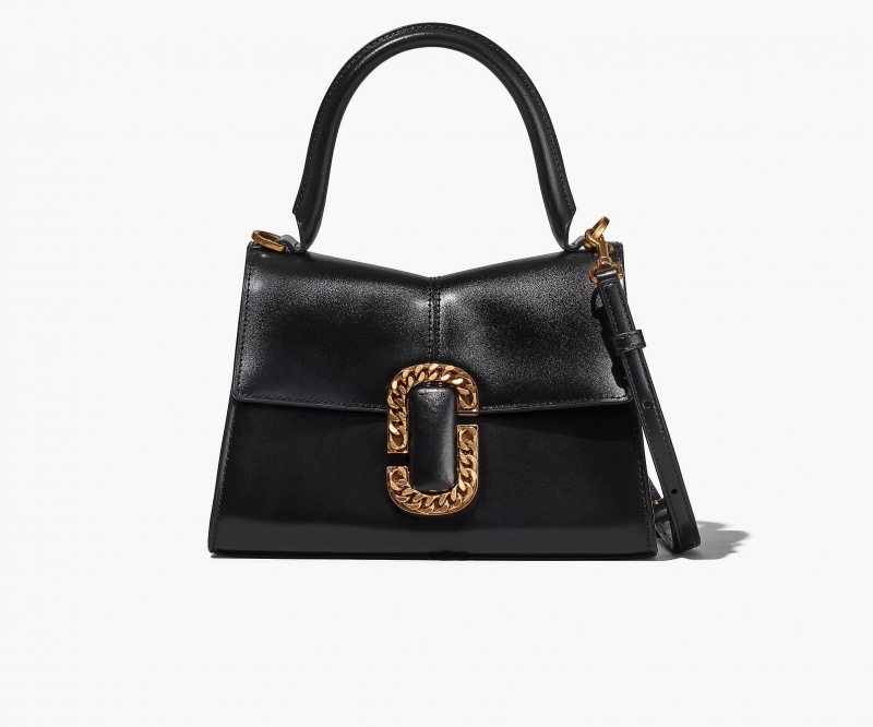 Marc Jacobs The St. Marc Top Handbag Black | Australia_MJ49256