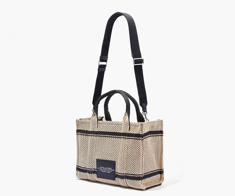 Marc Jacobs The Straw Jacquard Medium Tote Bags Beige | Australia_MJ36499