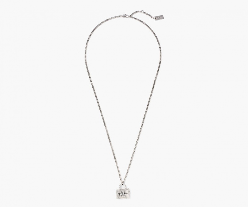 Marc Jacobs The Tote Bag Necklaces Light Silver | Australia_MJ88043