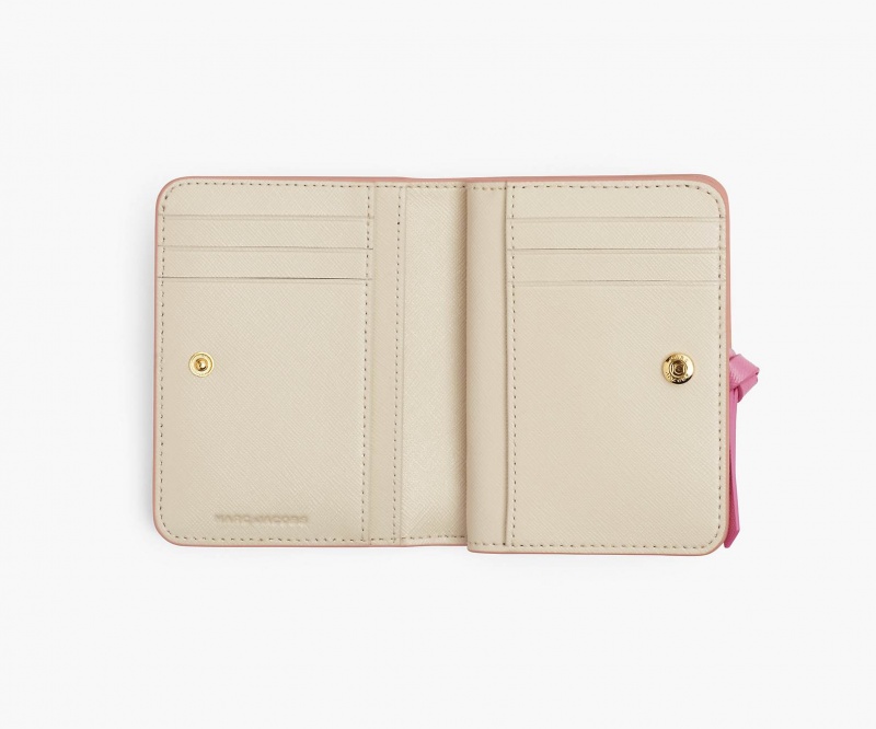 Marc Jacobs The Utility Snapshot Mini Compact Wallets Rose Multicolor | Australia_MJ81697