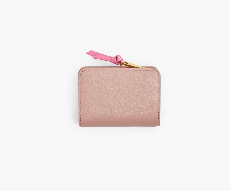 Marc Jacobs The Utility Snapshot Mini Compact Wallets Rose Multicolor | Australia_MJ81697