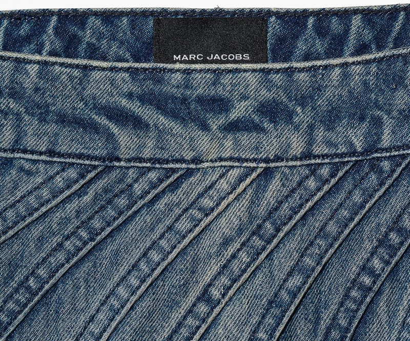 Marc Jacobs The Wave Denim Skirt Bottoms Blue | Australia_MJ89048